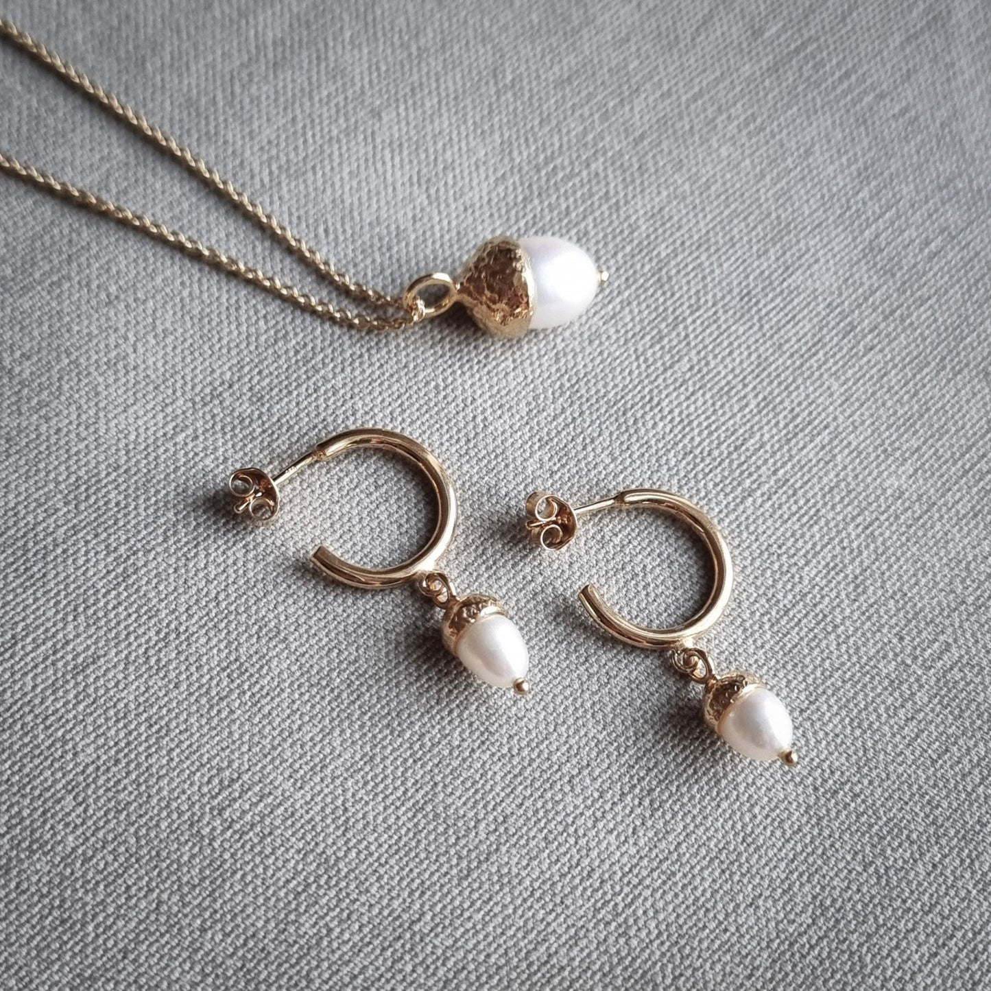 Eikenøtt øredobber og anheng